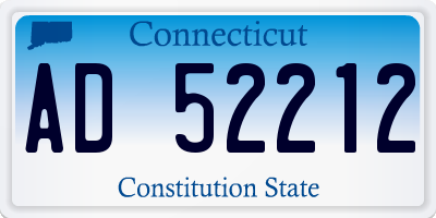 CT license plate AD52212