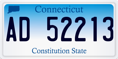 CT license plate AD52213