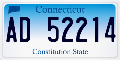 CT license plate AD52214