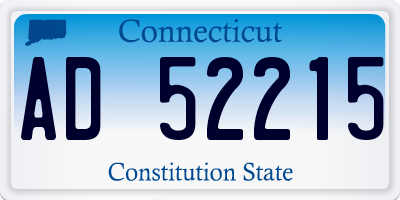 CT license plate AD52215