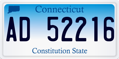 CT license plate AD52216