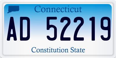 CT license plate AD52219