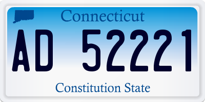 CT license plate AD52221
