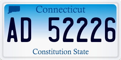 CT license plate AD52226