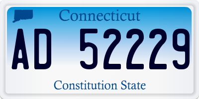 CT license plate AD52229