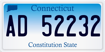 CT license plate AD52232
