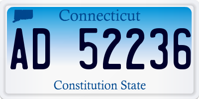CT license plate AD52236