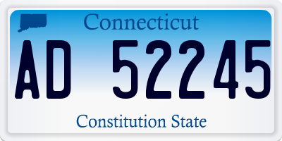 CT license plate AD52245