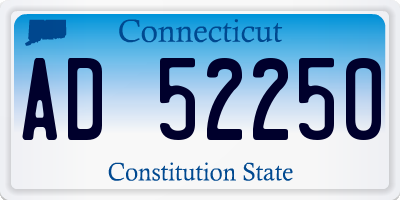 CT license plate AD52250