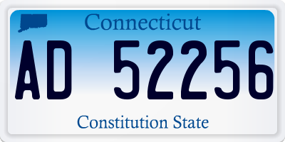 CT license plate AD52256