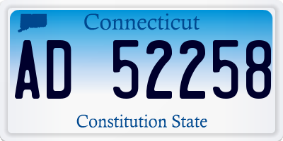 CT license plate AD52258