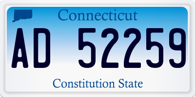 CT license plate AD52259