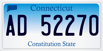CT license plate AD52270
