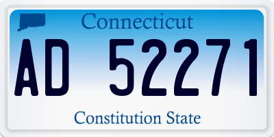 CT license plate AD52271