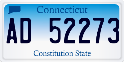 CT license plate AD52273