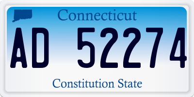 CT license plate AD52274