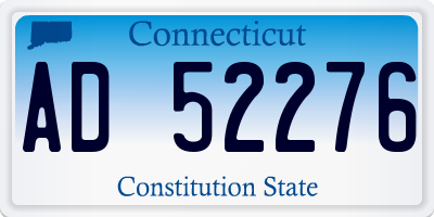CT license plate AD52276