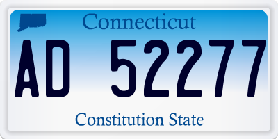 CT license plate AD52277