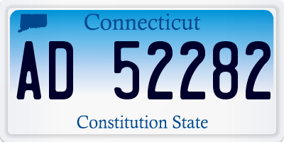 CT license plate AD52282