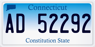 CT license plate AD52292