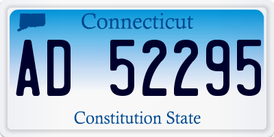 CT license plate AD52295