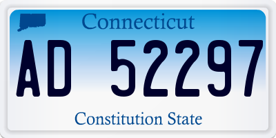 CT license plate AD52297