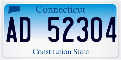 CT license plate AD52304