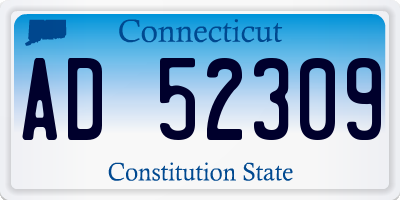 CT license plate AD52309