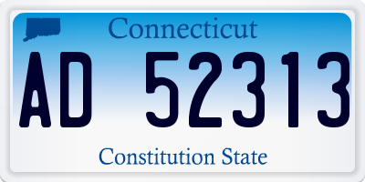 CT license plate AD52313