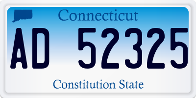 CT license plate AD52325