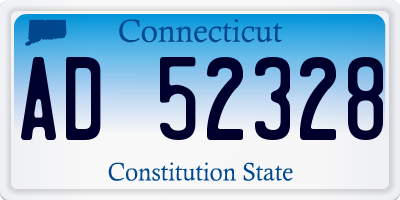 CT license plate AD52328
