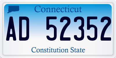 CT license plate AD52352