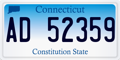 CT license plate AD52359