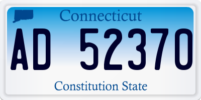 CT license plate AD52370
