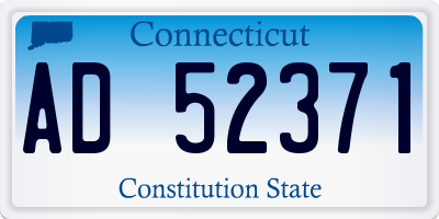 CT license plate AD52371