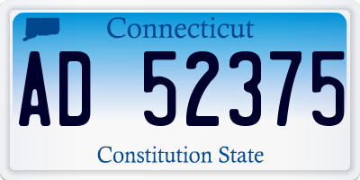 CT license plate AD52375