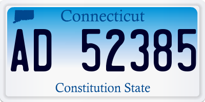 CT license plate AD52385