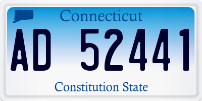 CT license plate AD52441