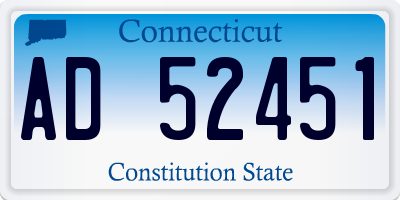 CT license plate AD52451