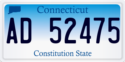 CT license plate AD52475