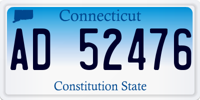 CT license plate AD52476