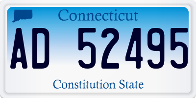 CT license plate AD52495