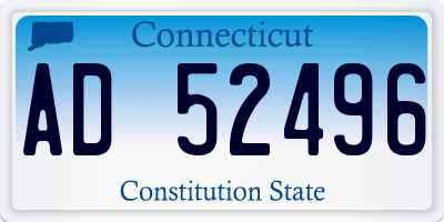 CT license plate AD52496