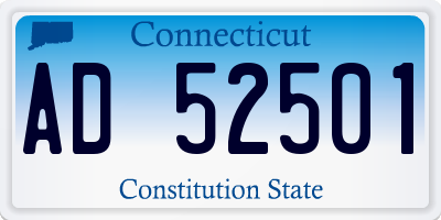 CT license plate AD52501