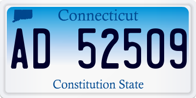 CT license plate AD52509