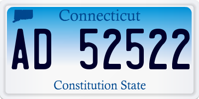 CT license plate AD52522