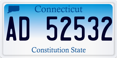 CT license plate AD52532