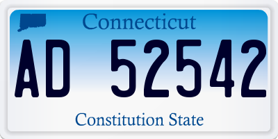 CT license plate AD52542