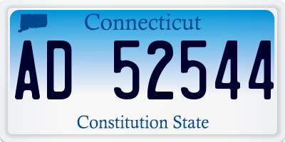 CT license plate AD52544