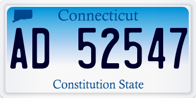 CT license plate AD52547